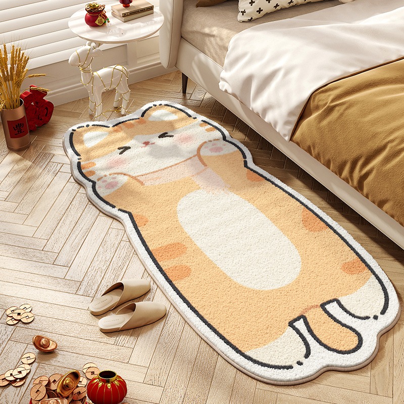 Home Decor Online Free - Cute Cat Carpet Bedroom Bedside Floor