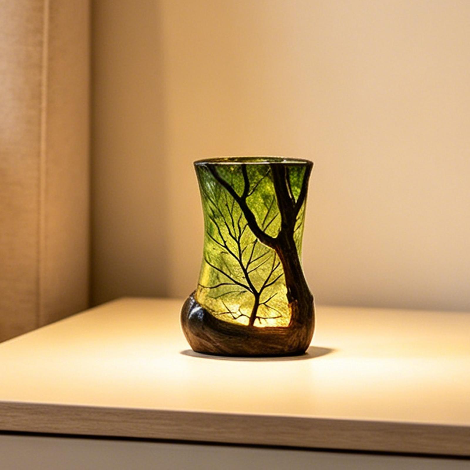 Home Decor Pinterest - Bedside Table Lamp Forest Nightlight Decorative