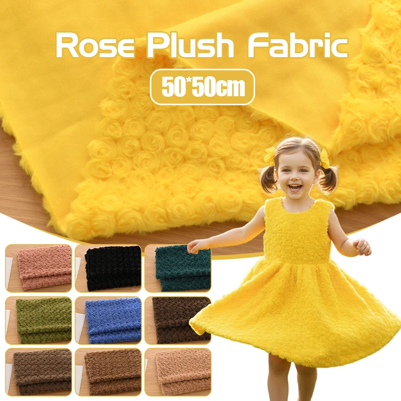 Home Decor Diy - Imitation Rabbit Fur Fabric Rose Pattern