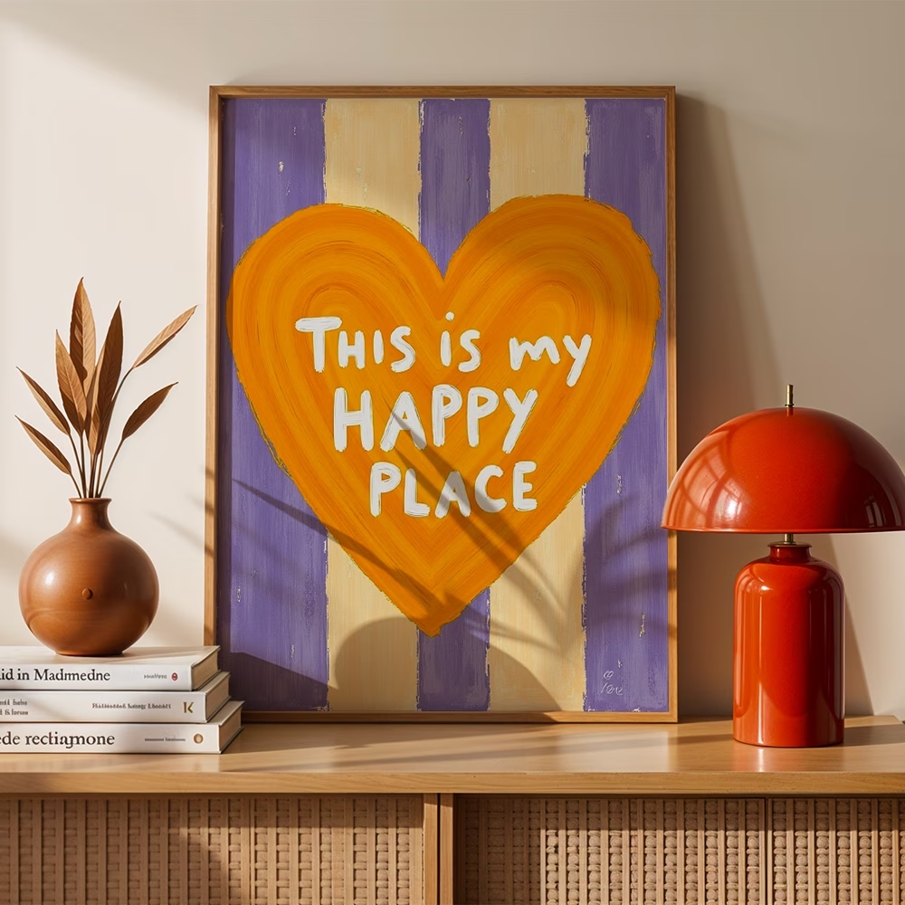 Home Decor Quotes - Modern,Retro This Is My Happy Place