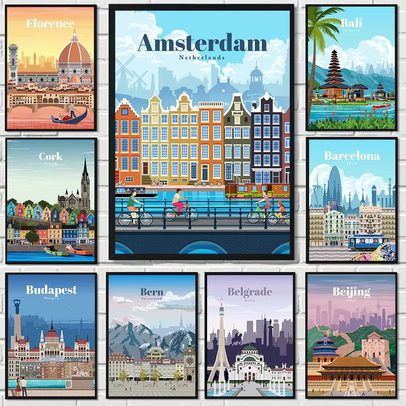 Home Decor Tokyo - Diamond Painting Amsterdam Tokyo London Iceland