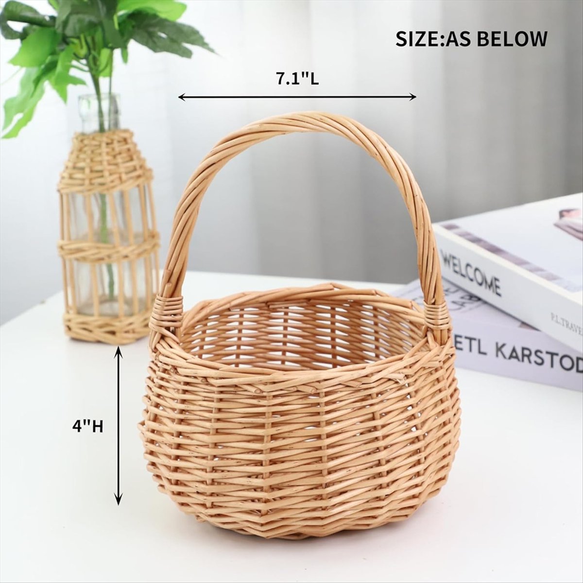 Wicker Picnic Basket with Hand - đánh giá và giá Home Decor For Wedding