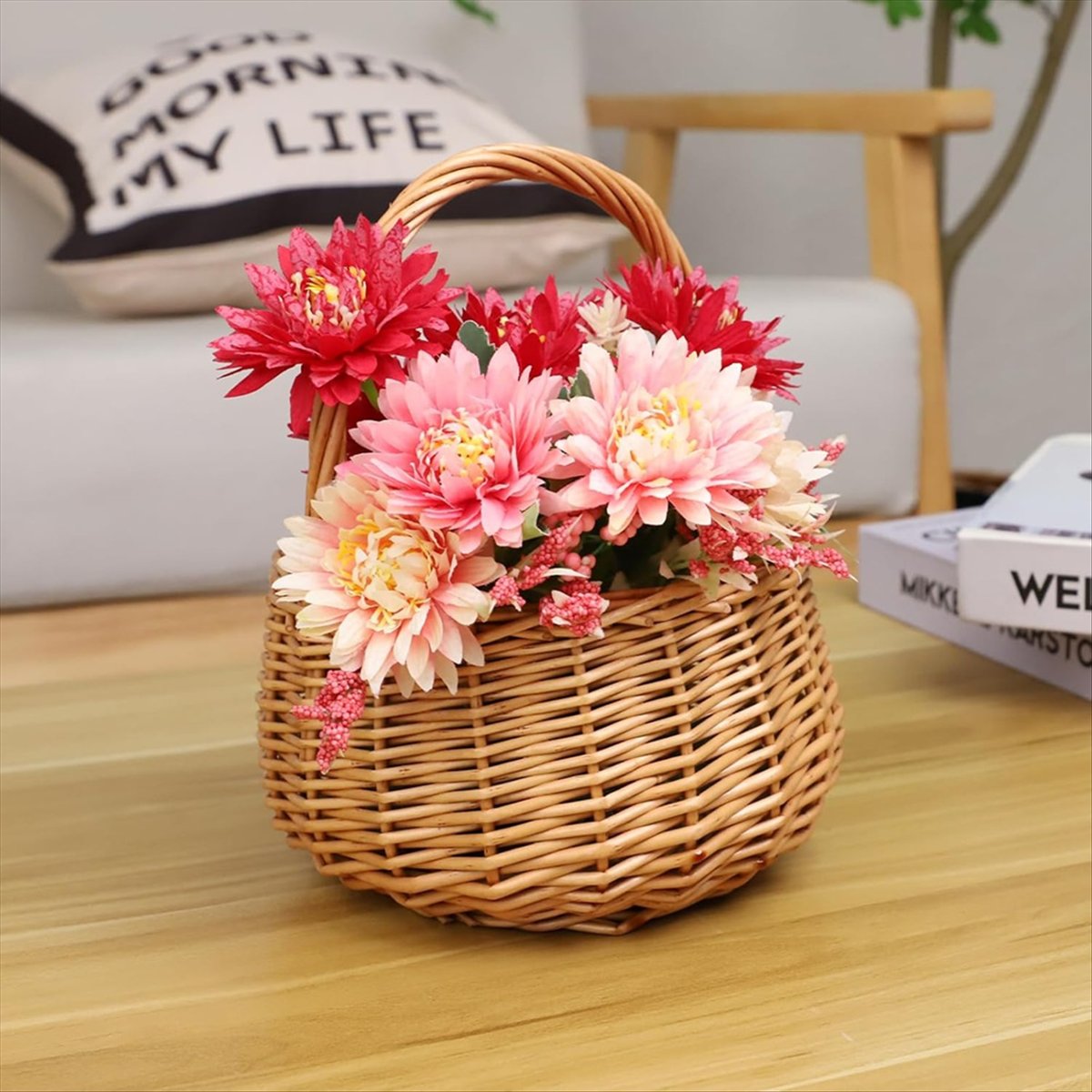 Wicker Picnic Basket with Hand - đánh giá và giá Home Decor For Wedding