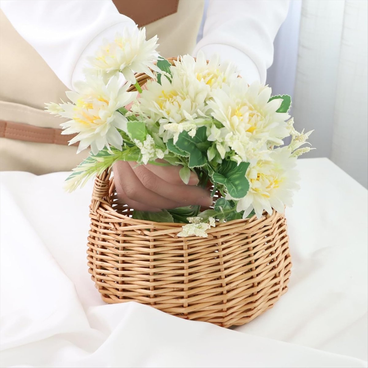 Wicker Picnic Basket with Hand - đánh giá và giá Home Decor For Wedding