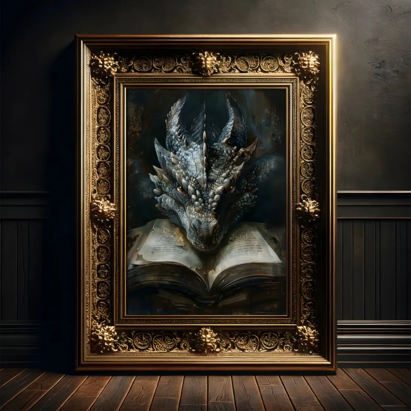 Large Dragon Reading Book Post - đánh giá và giá Home Decor Gothic