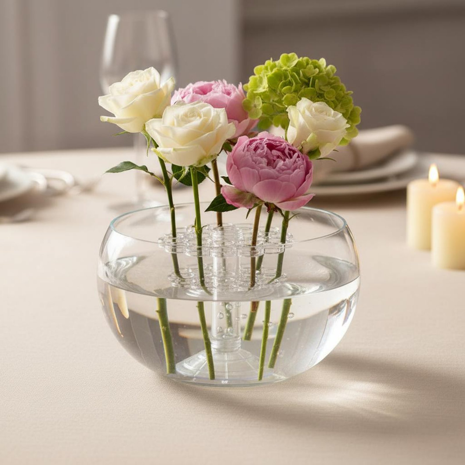Coil Flower Stalk Holder Easy  - đánh giá và giá Home Decor Vase With Flowers