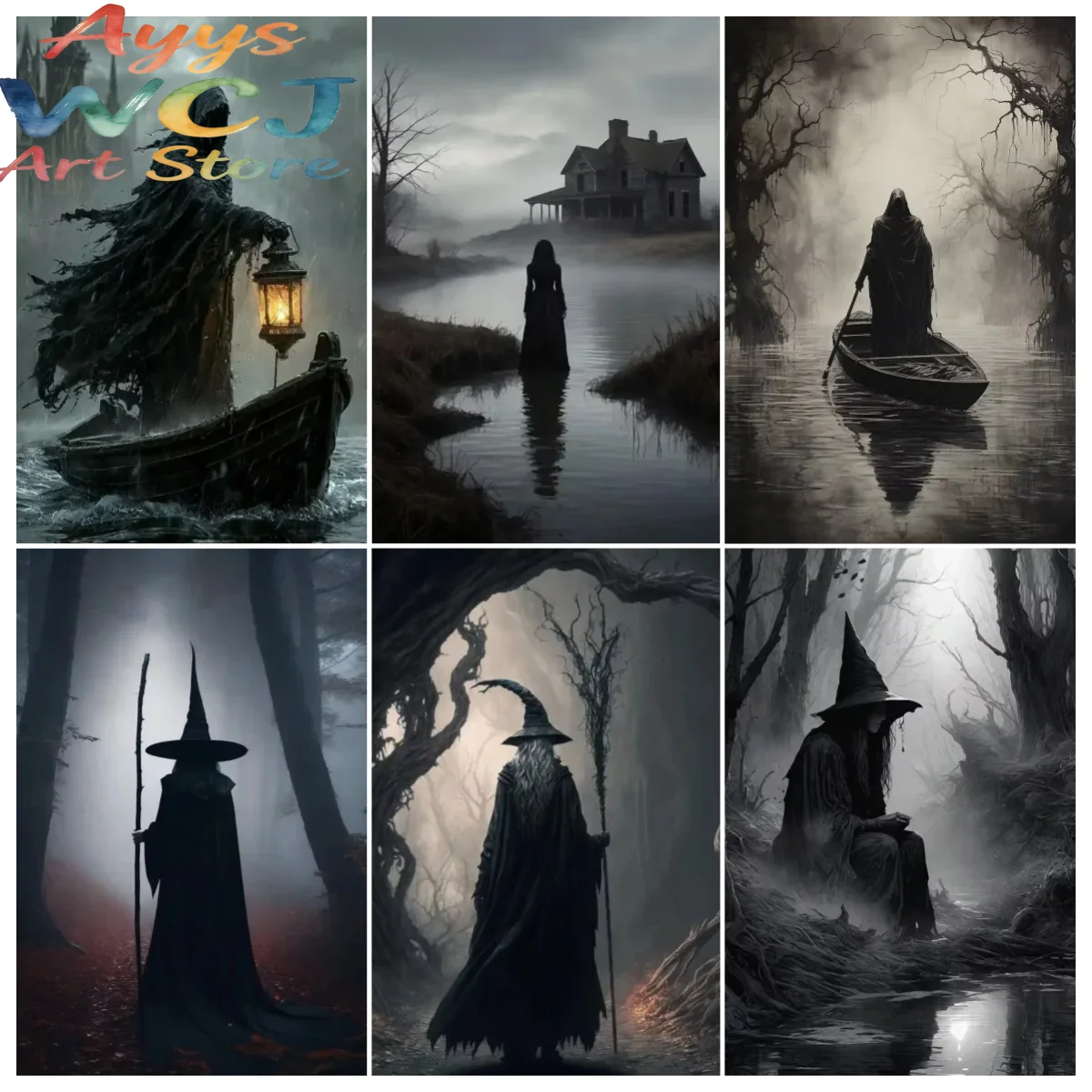Dark Academia Art The Witch De - đánh giá và giá Home Decor Gothic