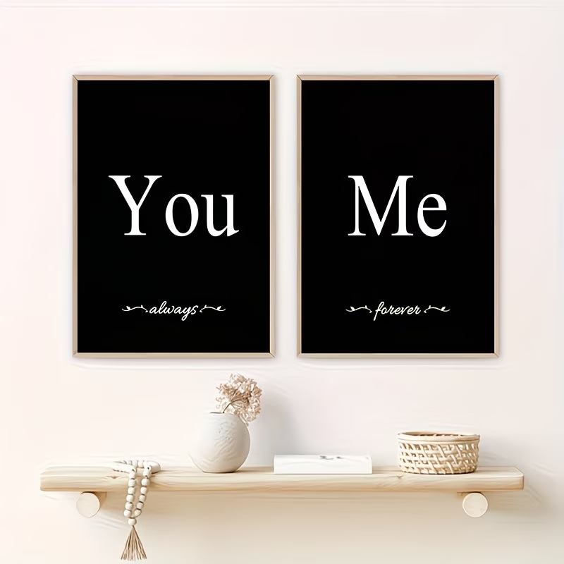 3pcs Nordic You And Me Quotes  - đánh giá và giá Home Decor Quotes
