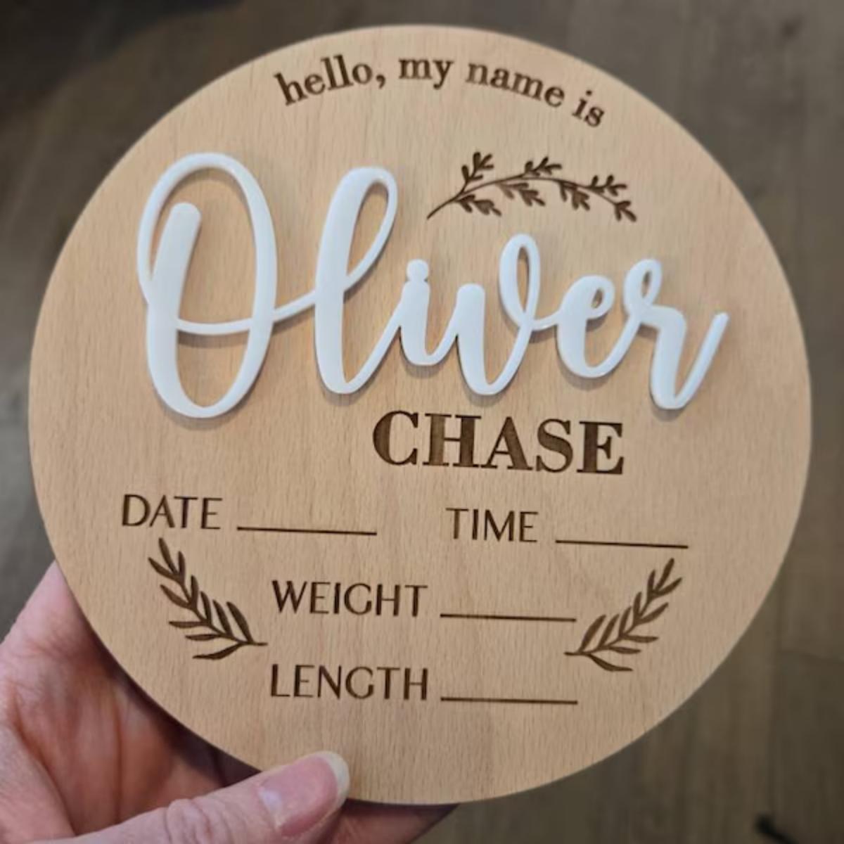 1Pc Custom Baby Announcement S - đánh giá và giá Home Decor Diy