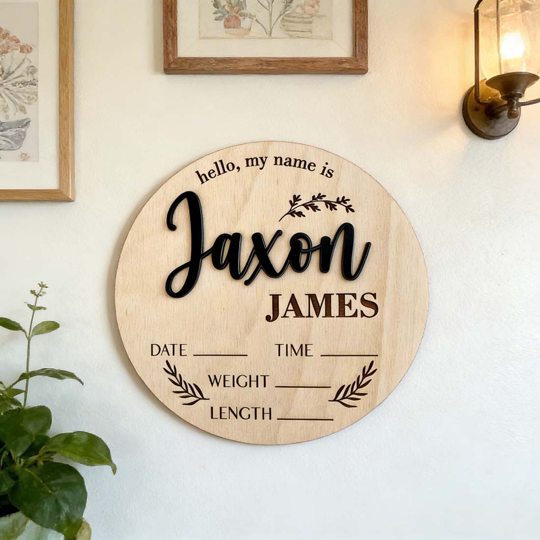 1Pc Custom Baby Announcement S - đánh giá và giá Home Decor Diy