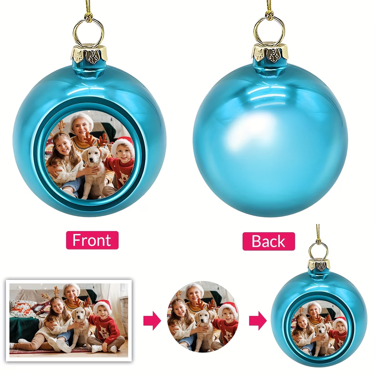 Custom Photo Christmas Ornamen - đánh giá và giá Home Decor Diy