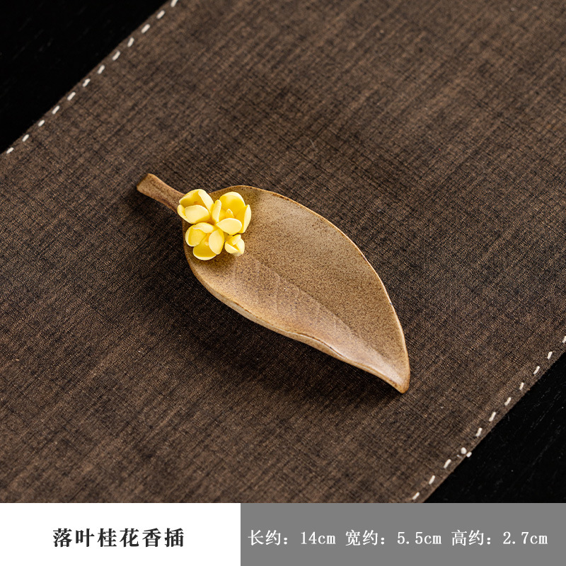 Wabi Sabi Ceramic Ginkgo Leaf  - đánh giá và giá Incense Stick Holder