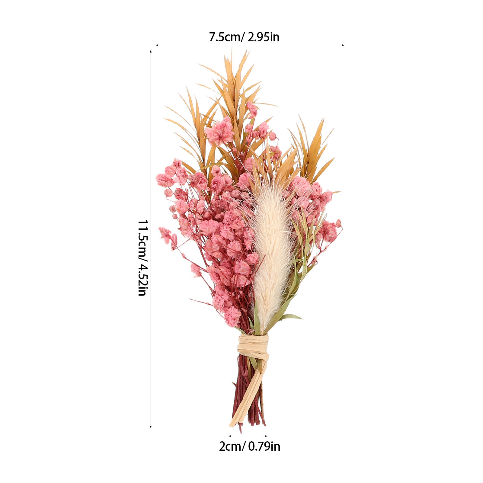 3Pcs Mini Dried Floral Bouquet - đánh giá và giá Home Decor Vase With Flowers