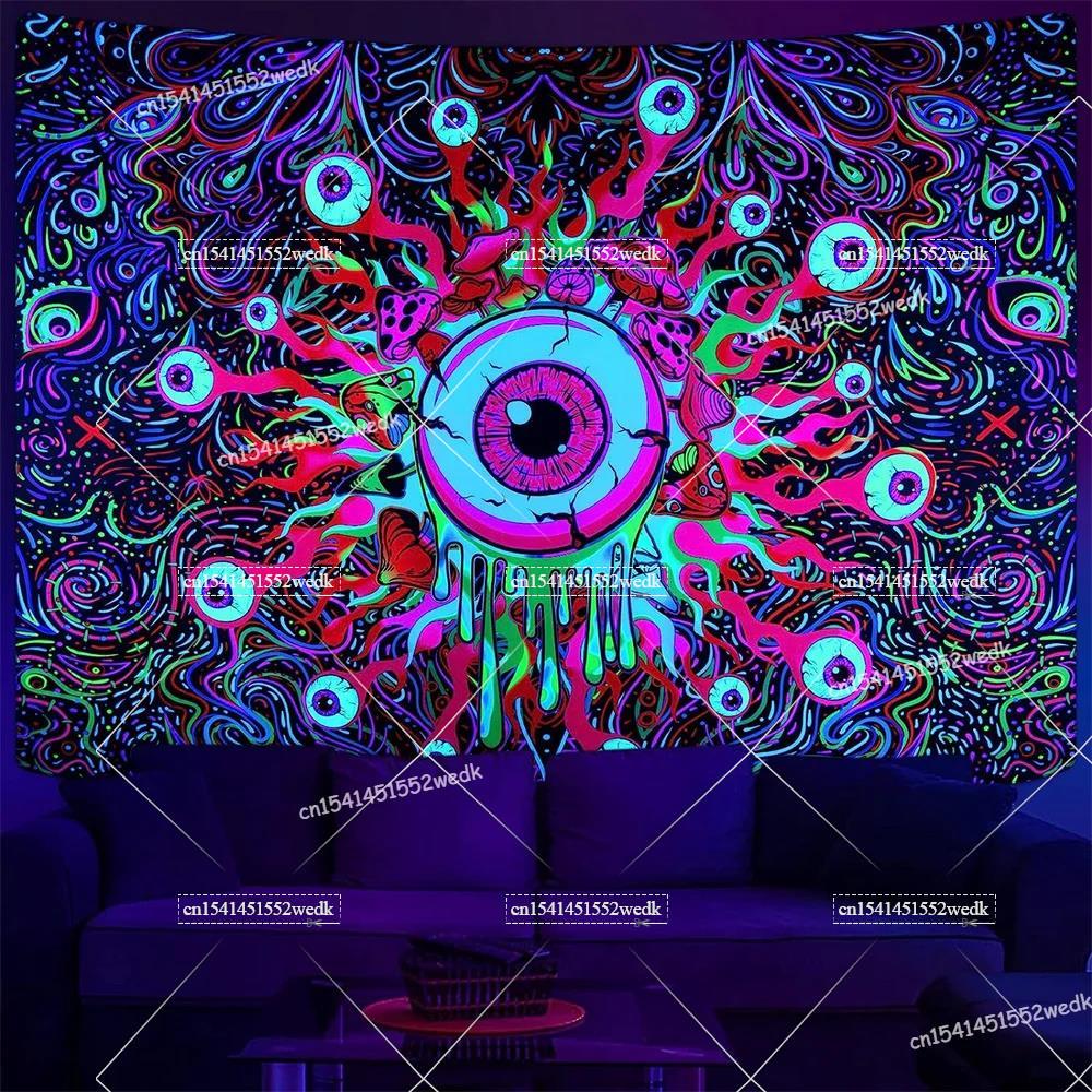 Hippie Skull Blacklight Tapest - đánh giá và giá Home Decor Hippie