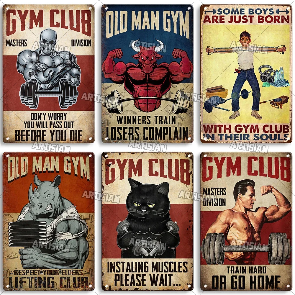 Old Man Gym Club Inspirational - đánh giá và giá Home Decor Quotes