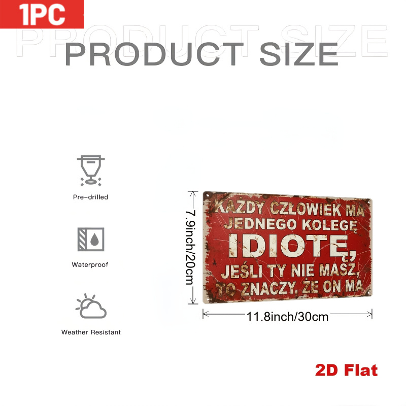 2D Metal Sign, Retro Polish Ph - đánh giá và giá Home Decor Quotes