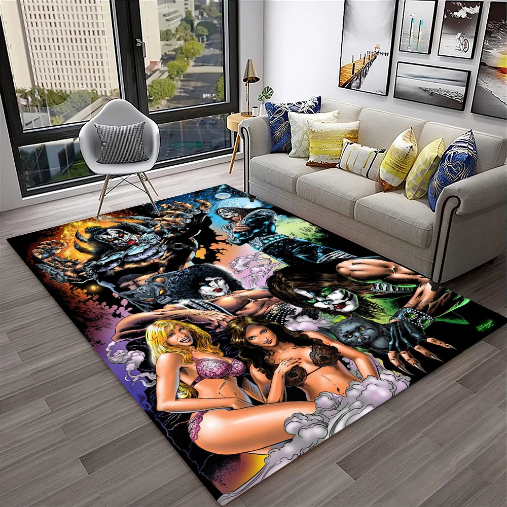 Retro KISS Rock Band Carpet Ru - đánh giá và giá Home Decor Online Free