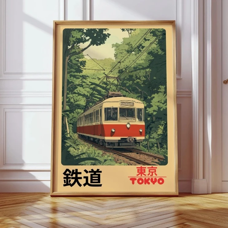 Retro Tokyo Railway Canvas Pri - đánh giá và giá Home Decor Tokyo