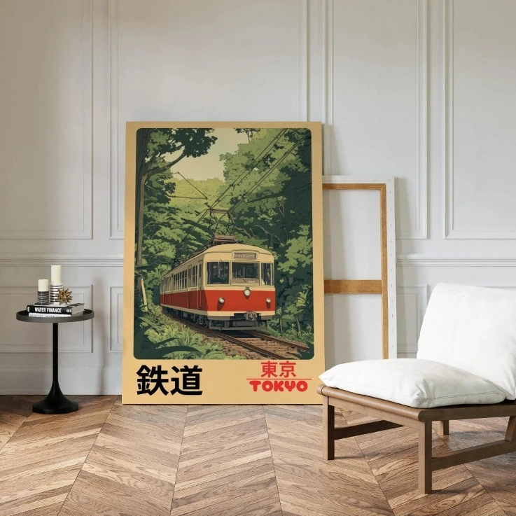 Retro Tokyo Railway Canvas Pri - đánh giá và giá Home Decor Tokyo