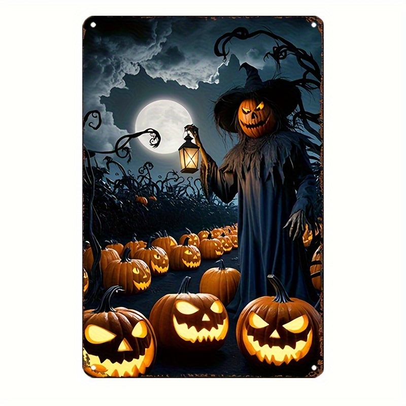 Vintage Halloween Tin Sign - G - đánh giá và giá Home Decor Gothic