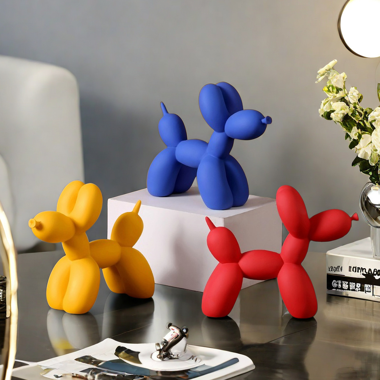 Solid Color Balloon Dog Statue - đánh giá và giá Home Decor Exhibition