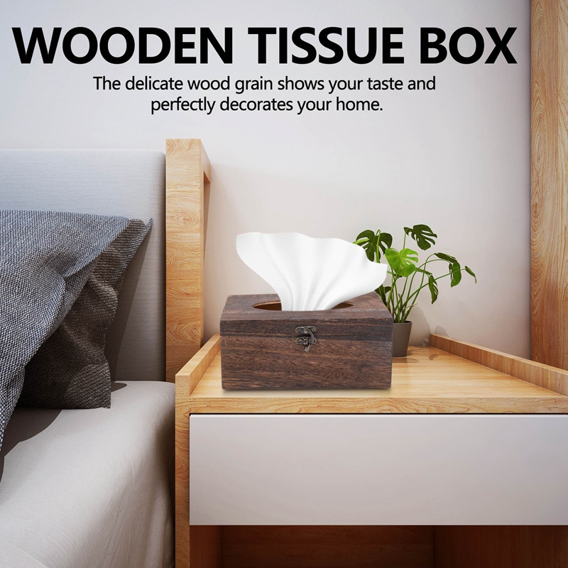 1PC Useful Wooden Retro Tissue - đánh giá và giá Home Decor Retro