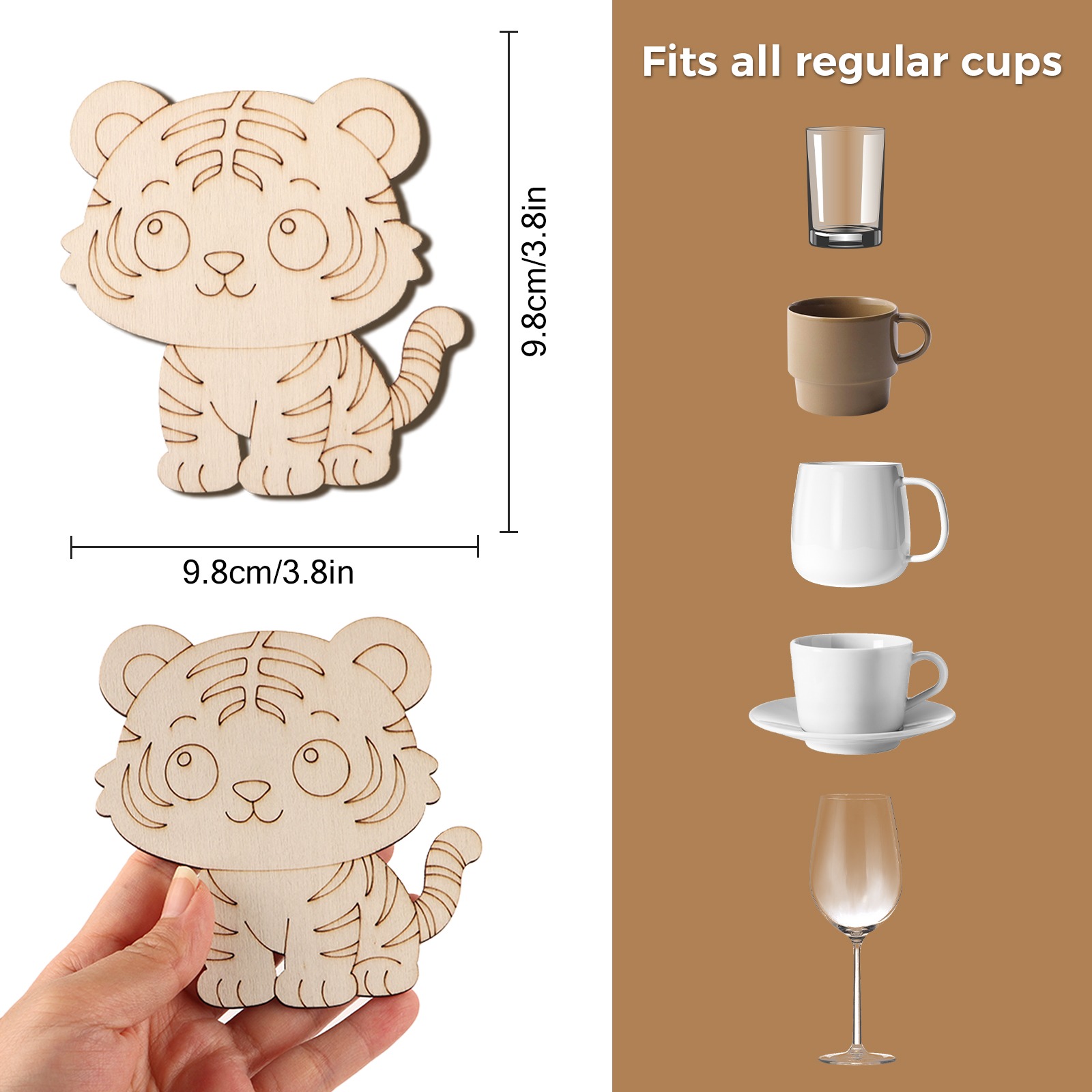 10 Pcs/set Tiger Animal Unfini - đánh giá và giá Home Decor Diy