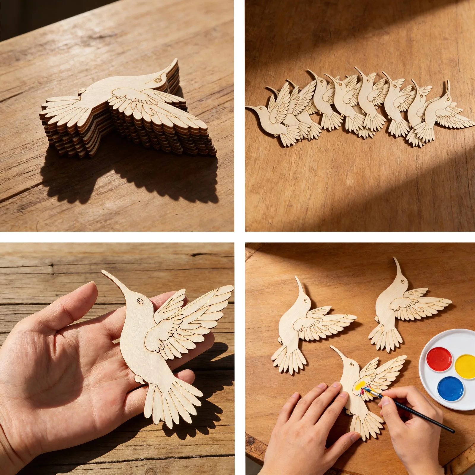 10pcs Unfinished Wood Animal B - đánh giá và giá Home Decor Diy