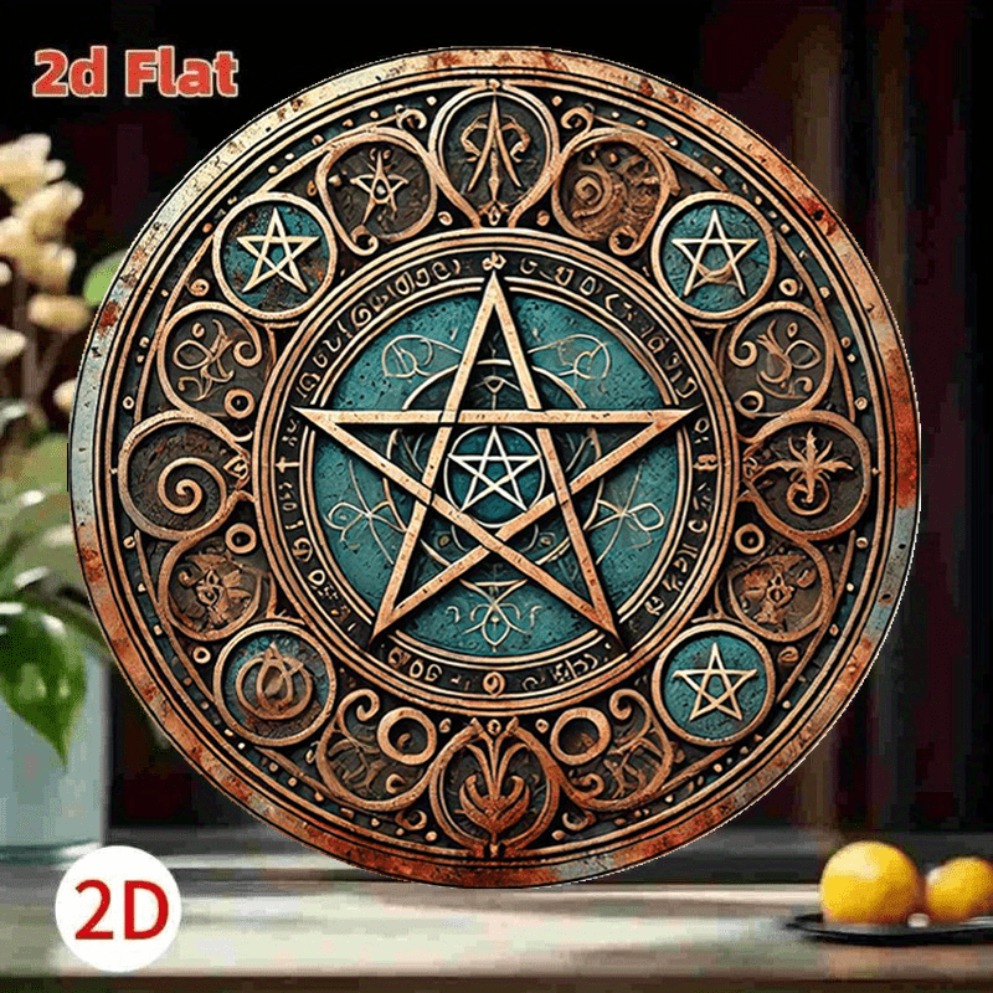Vintage Wiccan Pentagram Metal - đánh giá và giá Home Decor Gothic