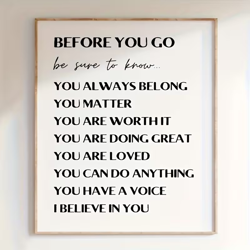 Modern Before You Go Inspirati - đánh giá và giá Home Decor Quotes