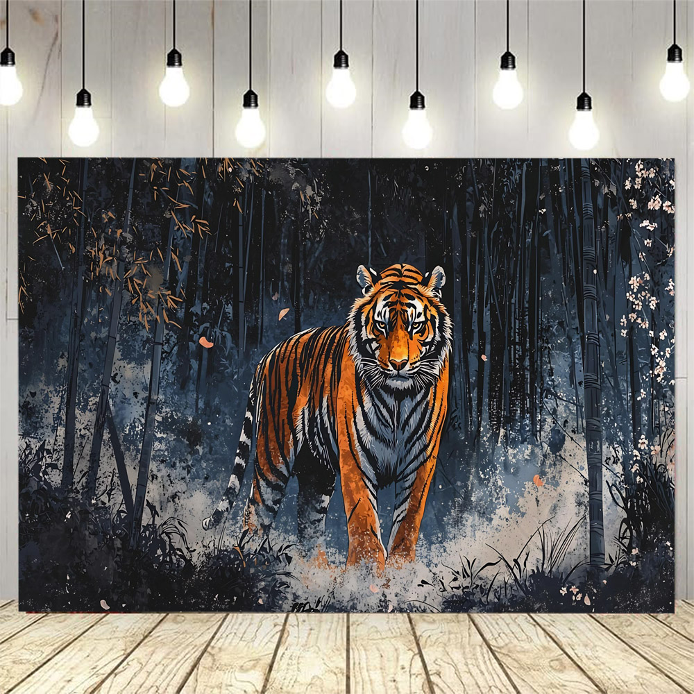 Forest tiger tapestry, animal  - đánh giá và giá Home Decor Hippie