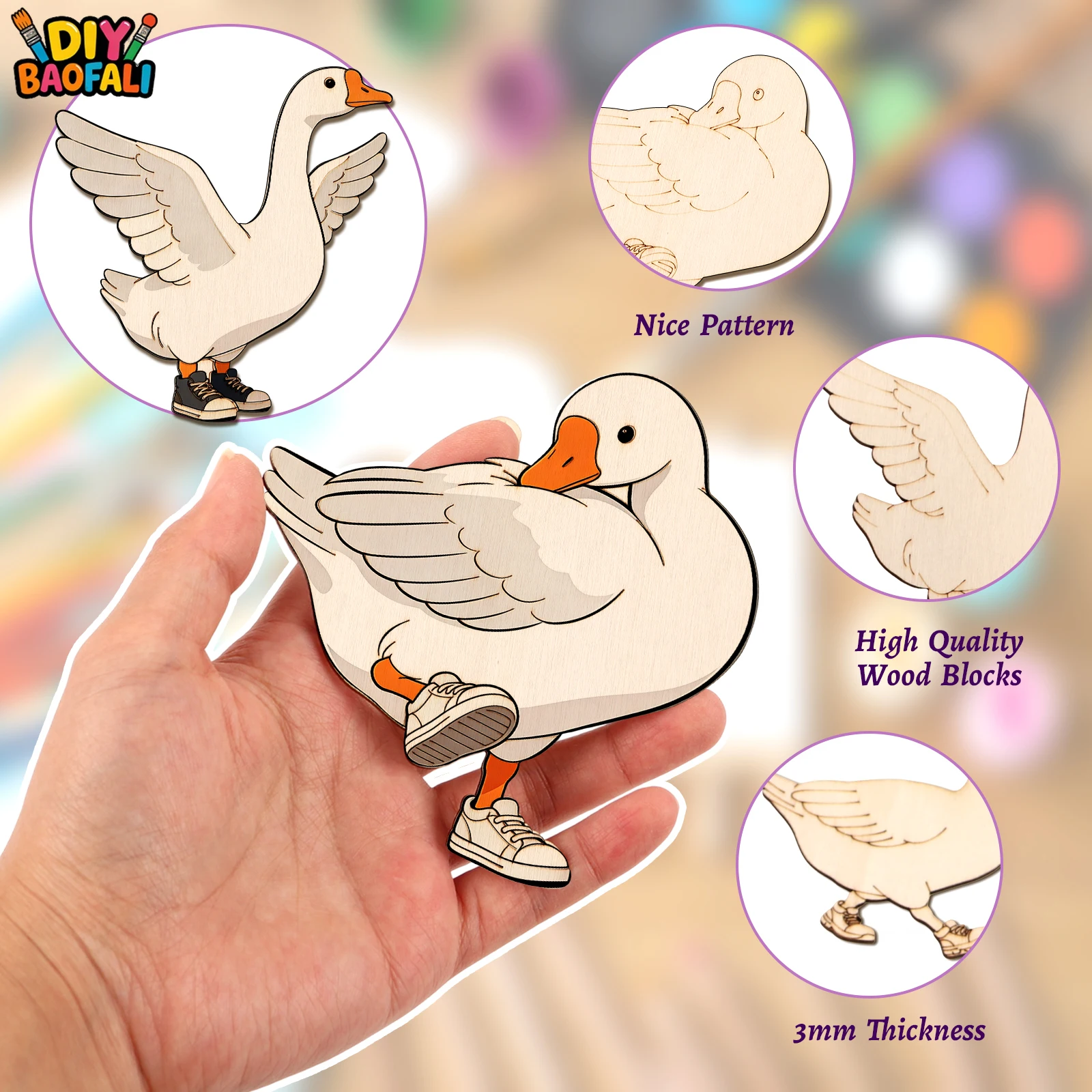 20pcs Unfinished Wooden Craft  - đánh giá và giá Home Decor Diy