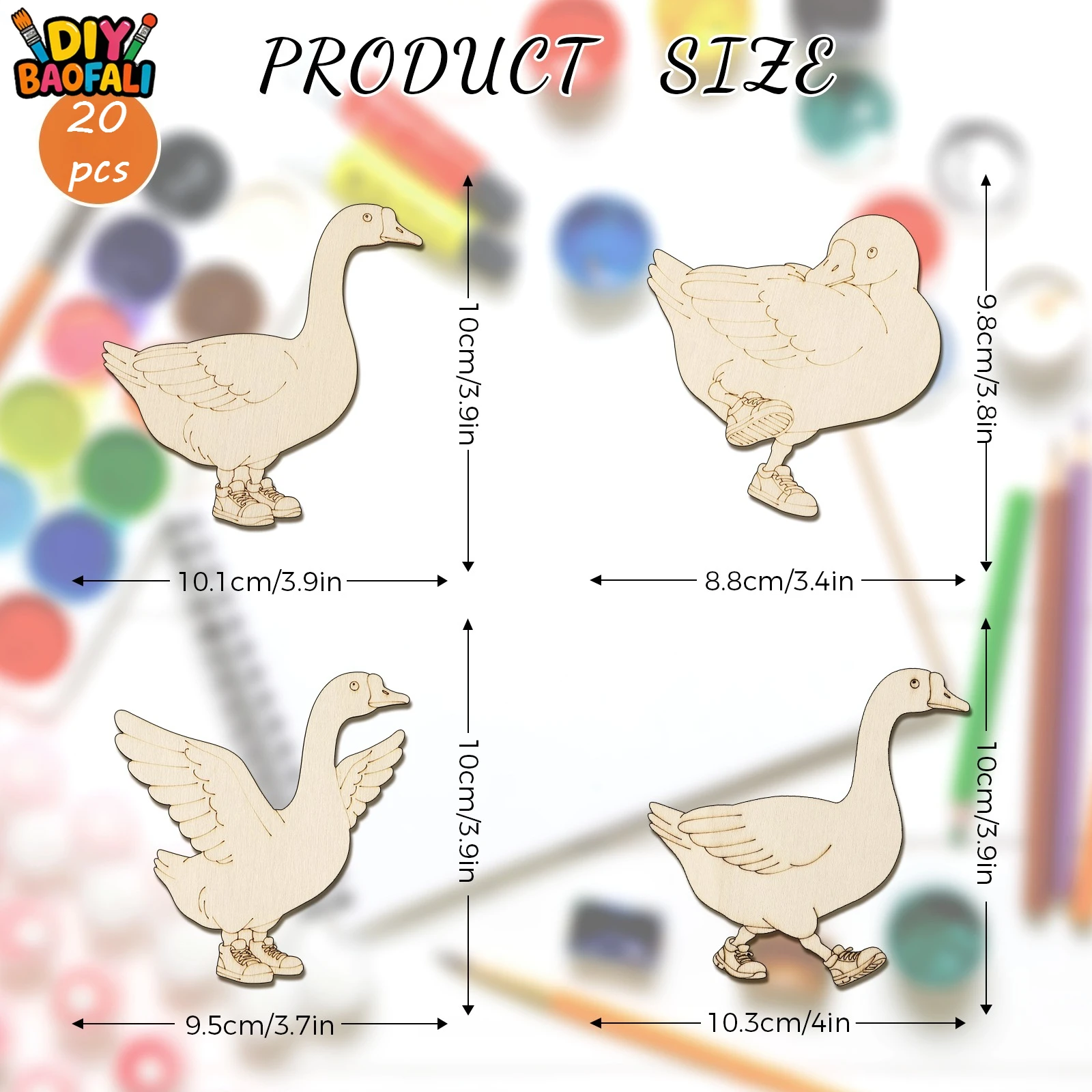 20pcs Unfinished Wooden Craft  - đánh giá và giá Home Decor Diy